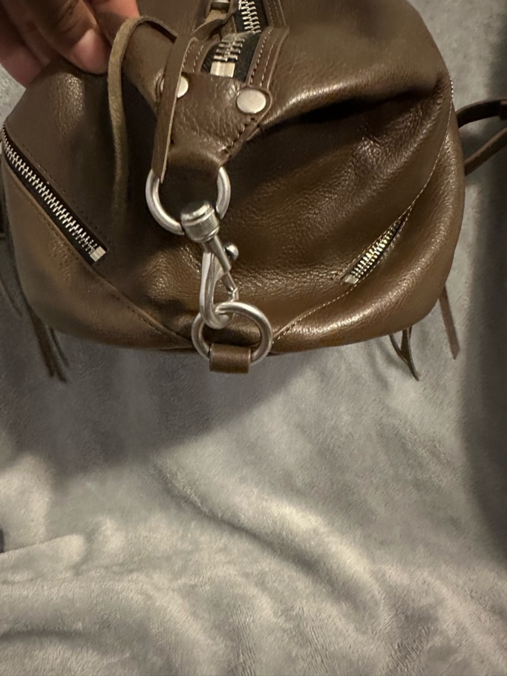 Rebecca Minkoff Medium Julian Leather Backpack Brown - Picture 4 of 15
